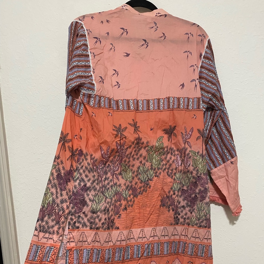 Ethnic Bohemian Orange and Pink Kurta set